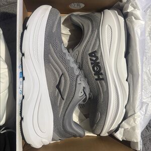 Hoka Charcoal and White Running Shoes